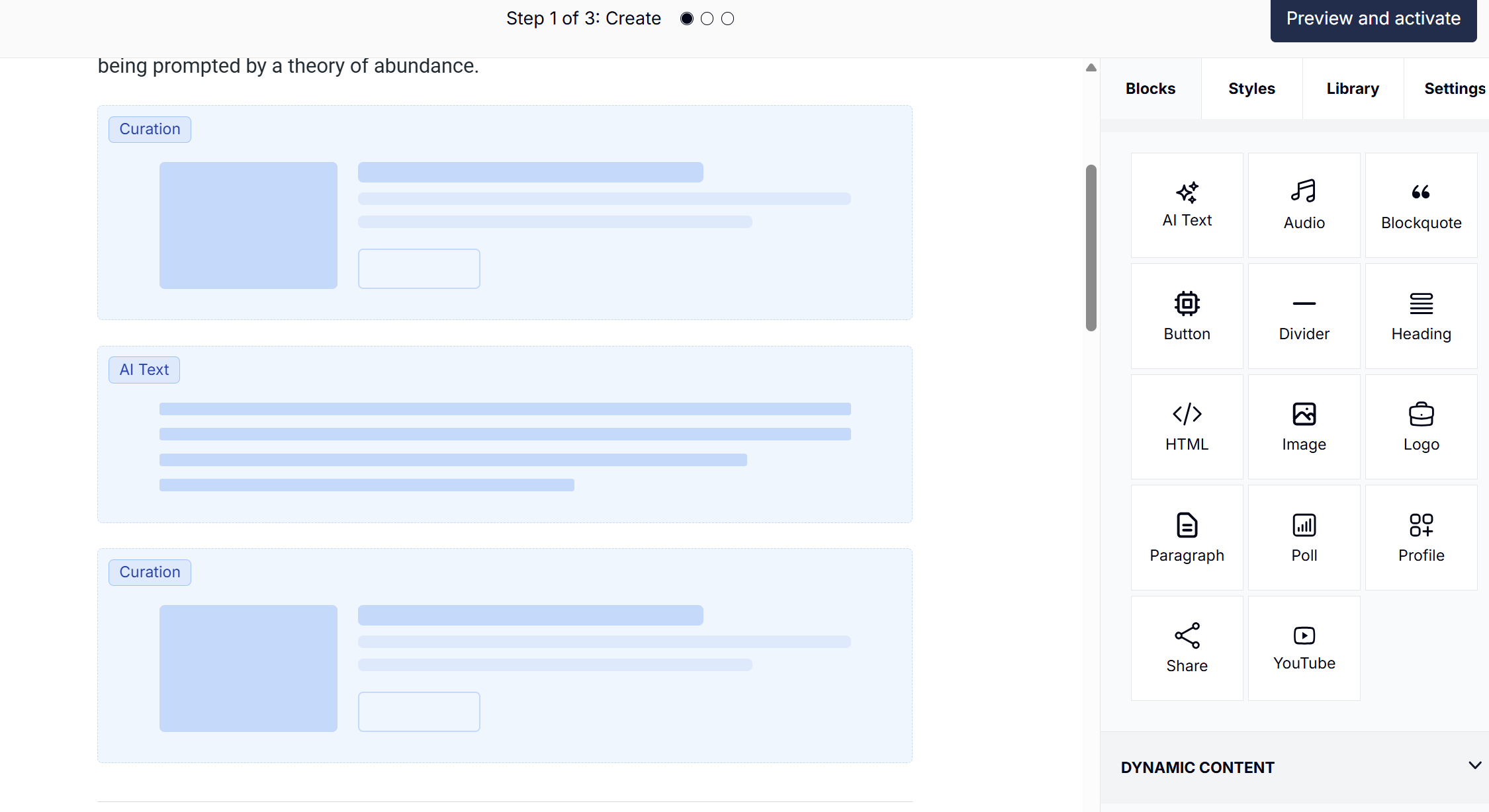 Drag-and-drop editor