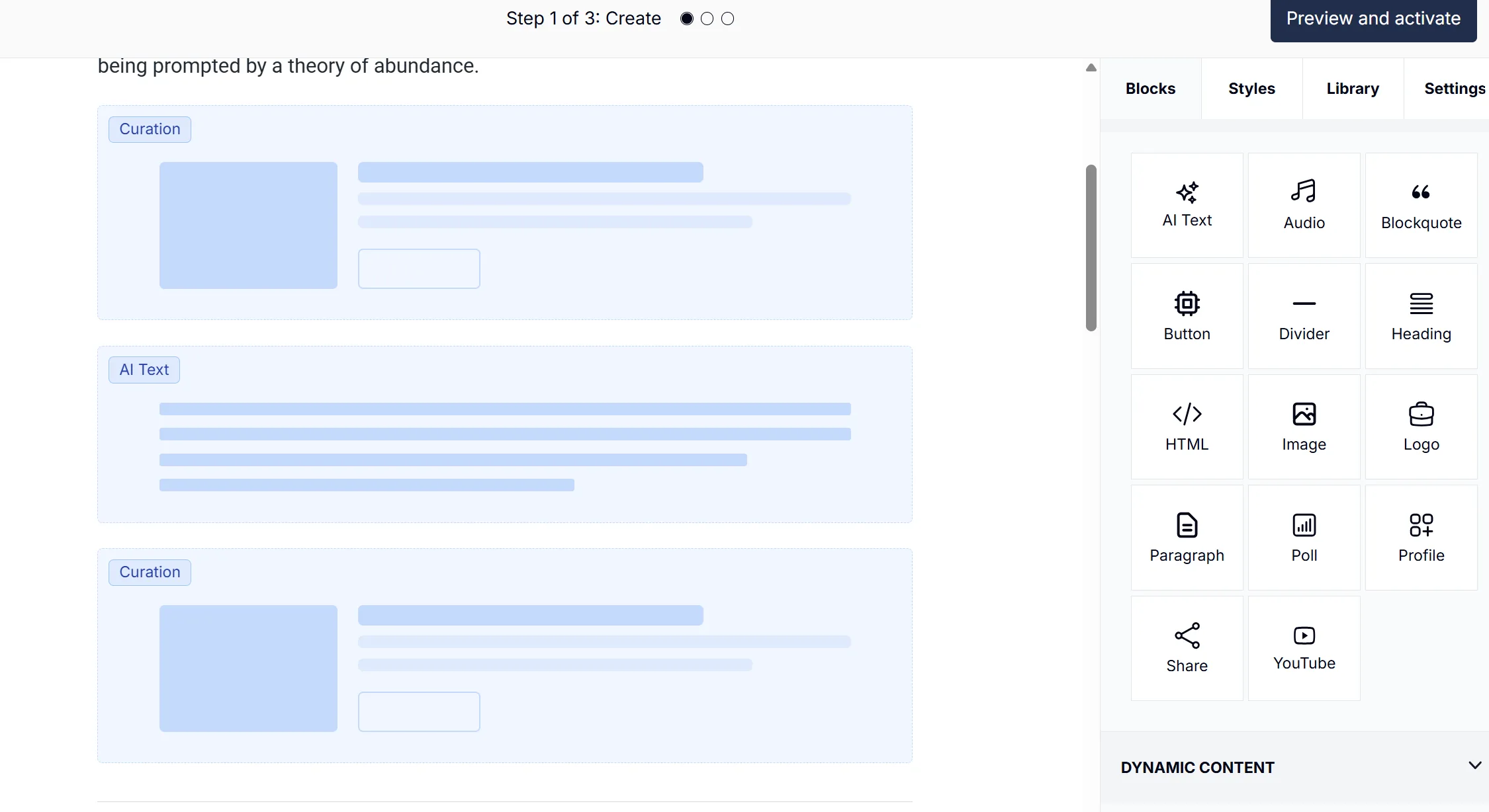 Drag-and-drop editor
