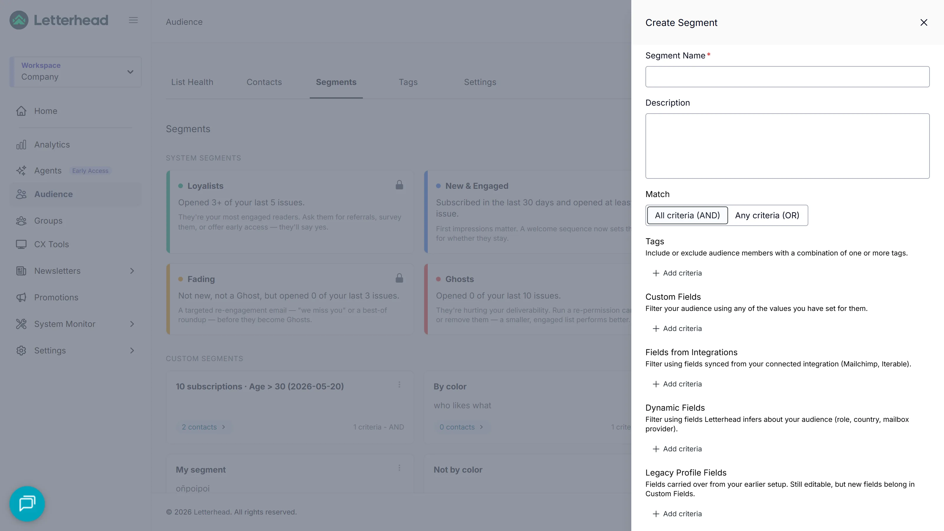 Segment builder