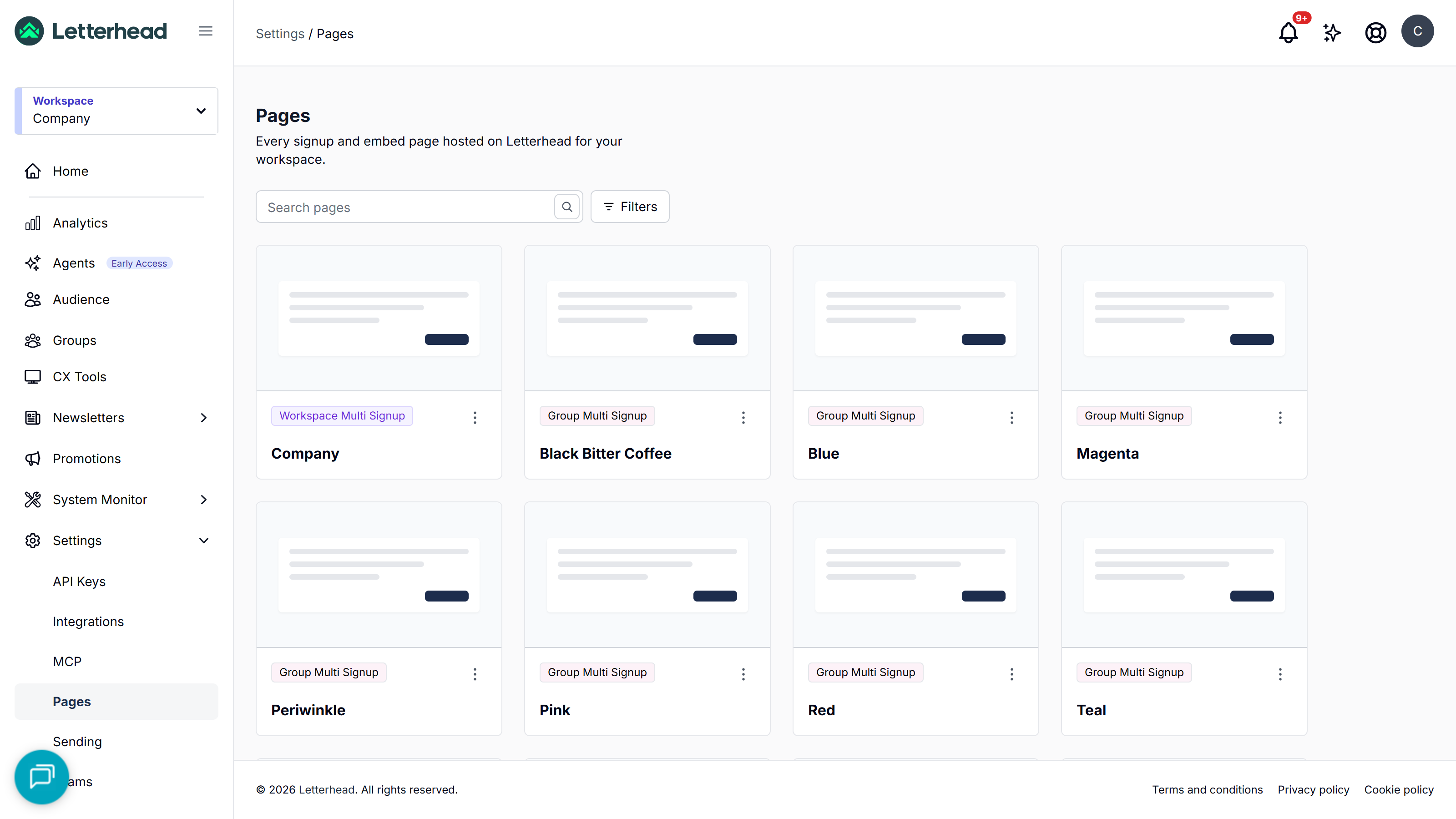 Signup, subscriptions & preferences