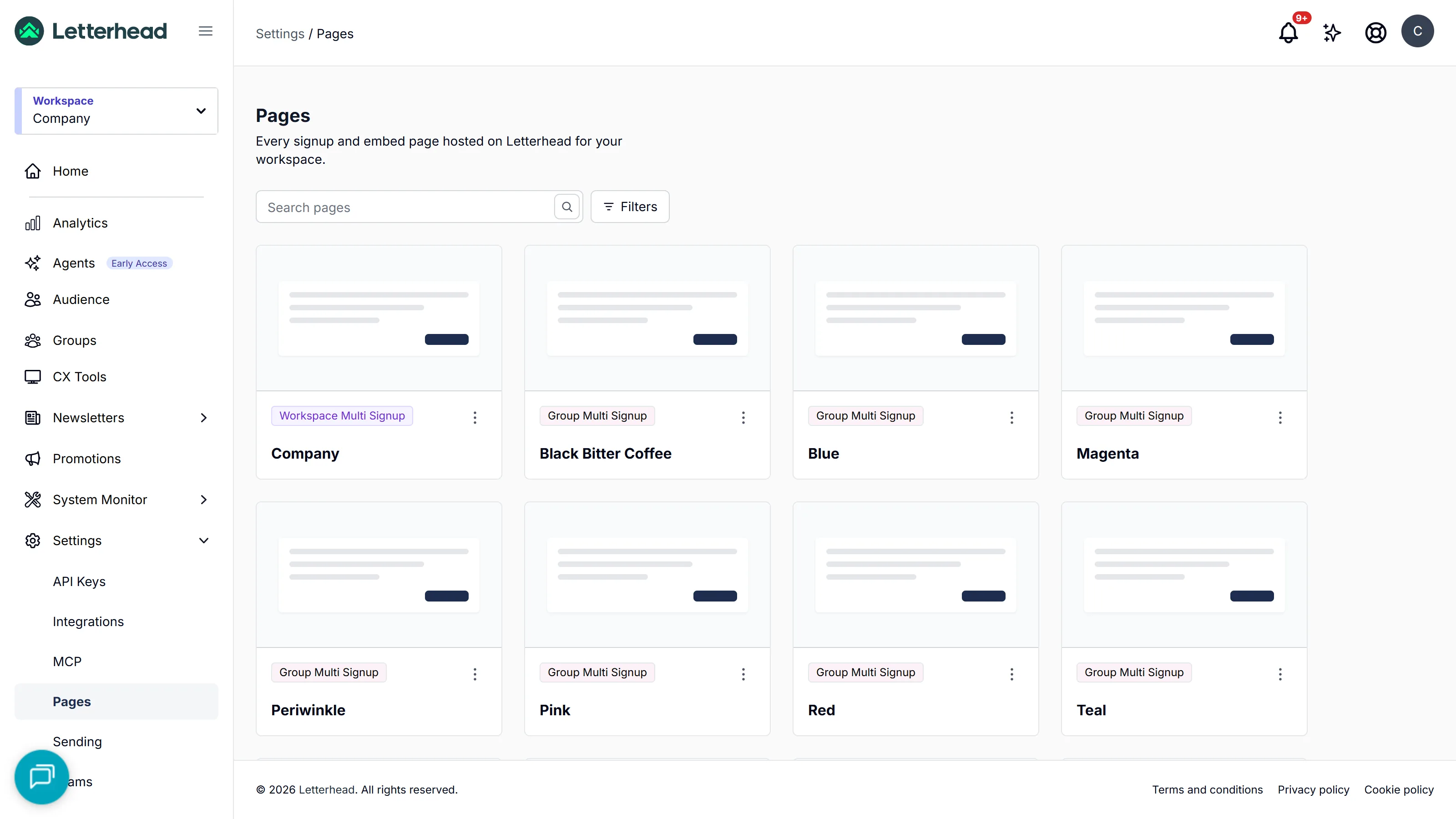 Signup, subscriptions & preferences