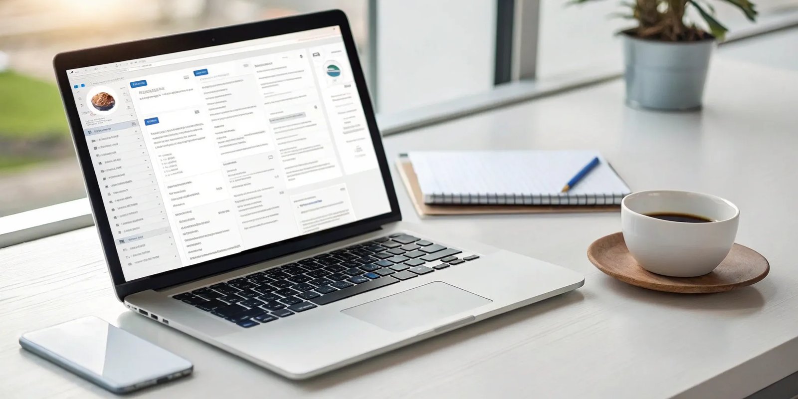 Laptop showing the best newsletter software dashboard for multiple brands.