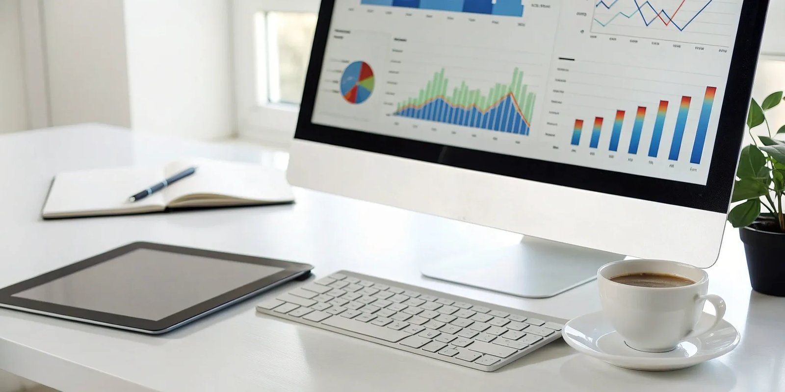 Newsletter management software on a computer showing analytics for multiple brands.