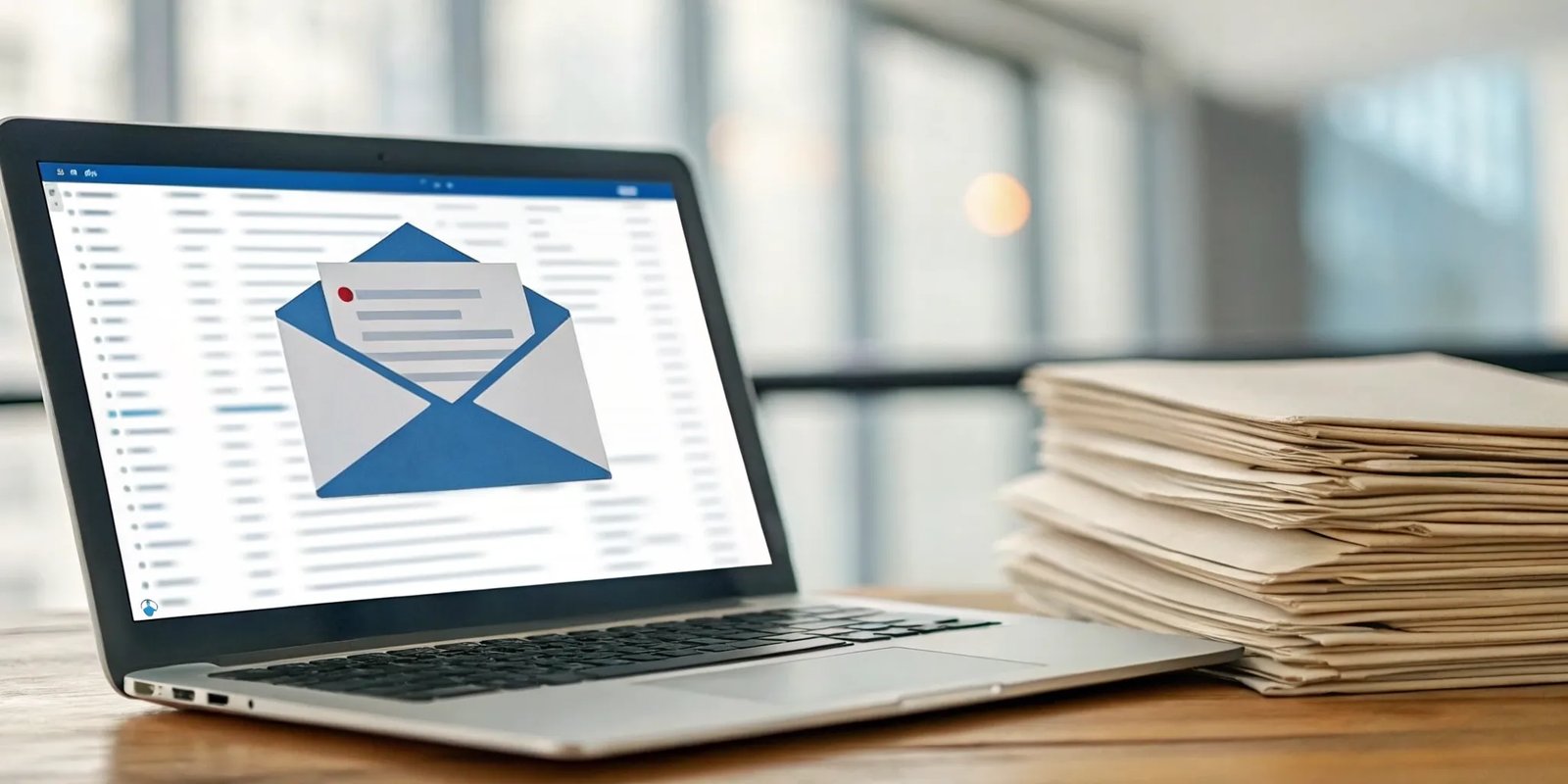 A guide to newsletter subscription management with a laptop showing an email icon.