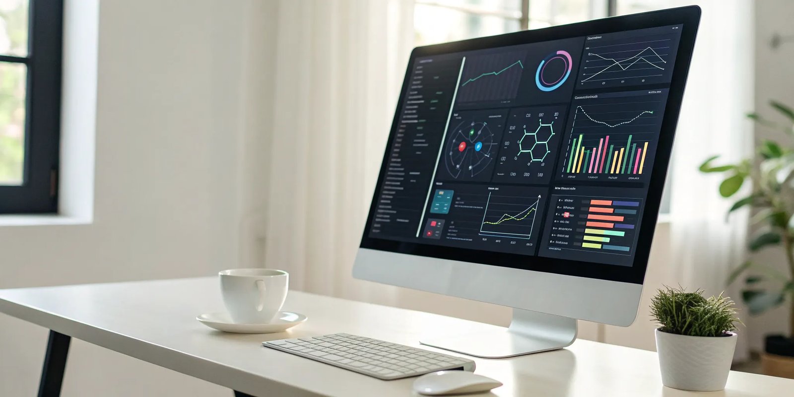 A dashboard on a computer screen showing a newsletter automation workflow and performance analytics.